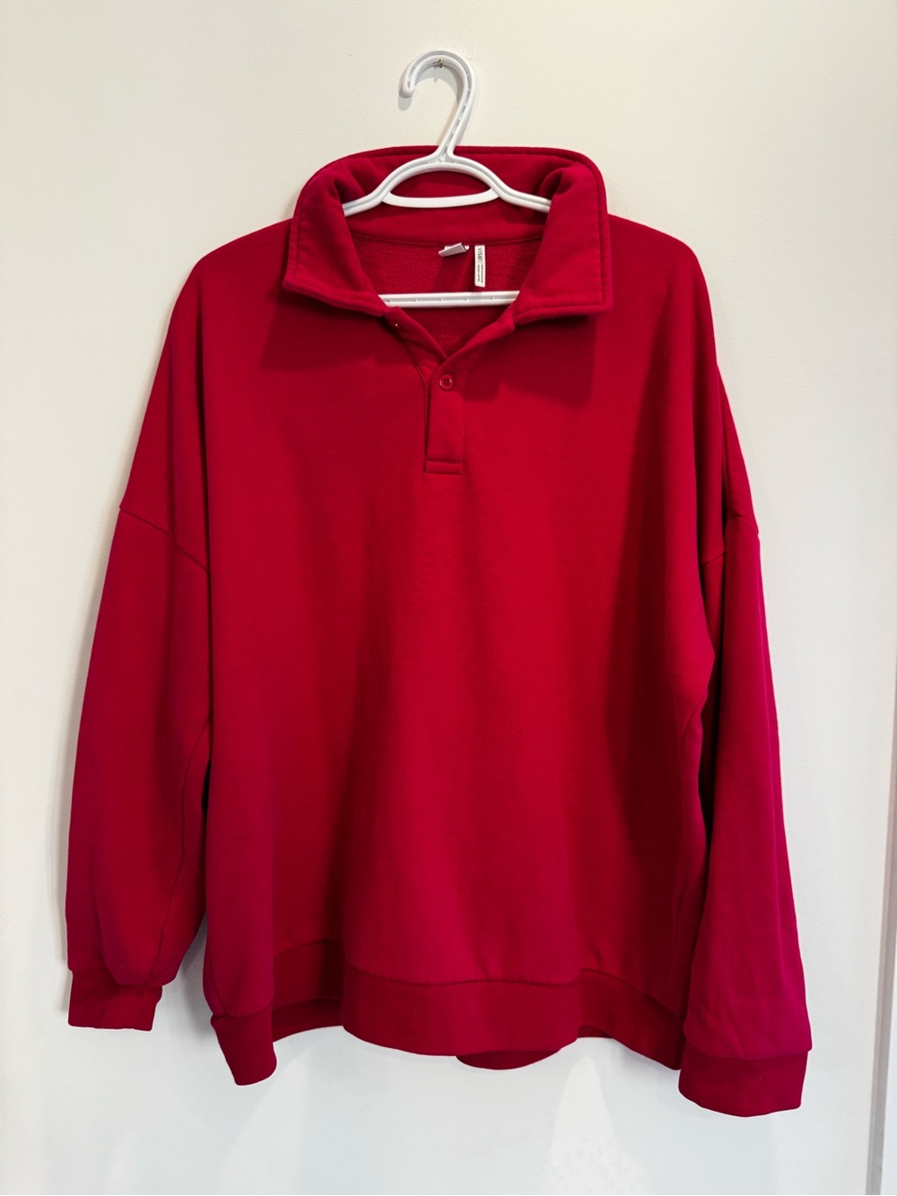 twik Red Polo-Style Pullover Sweatshirt